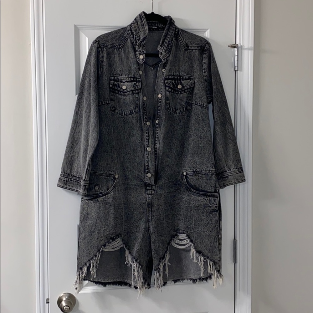 Denim Romper
